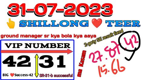 shillong teer vip number|Shillong Teer VIP number FR.